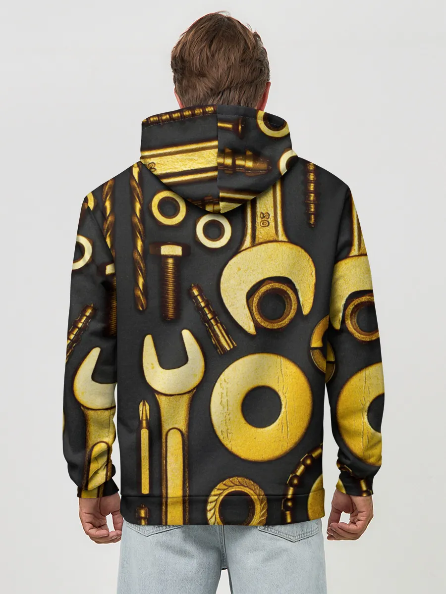 Худи мужской база хлопок / КЛЮЧ ГАЙКА