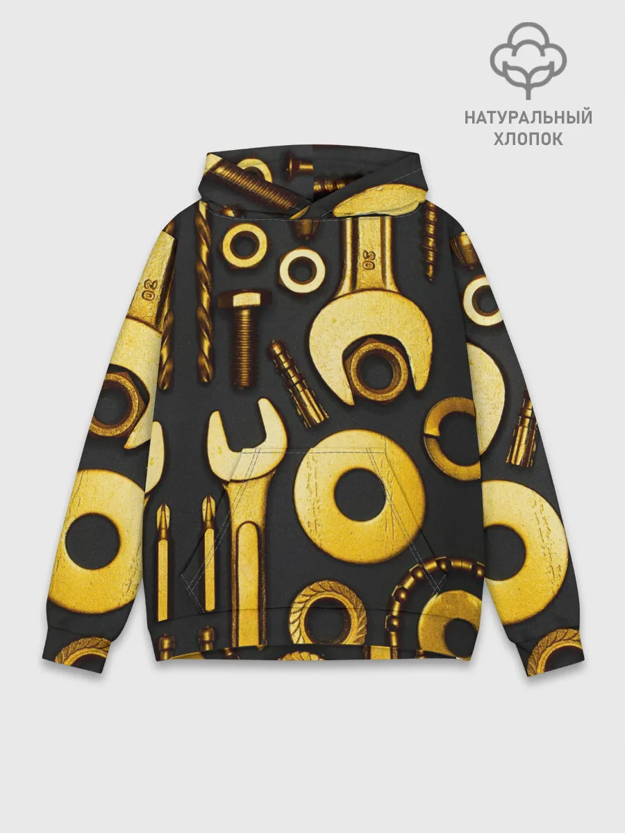 Худи мужской база хлопок / КЛЮЧ ГАЙКА