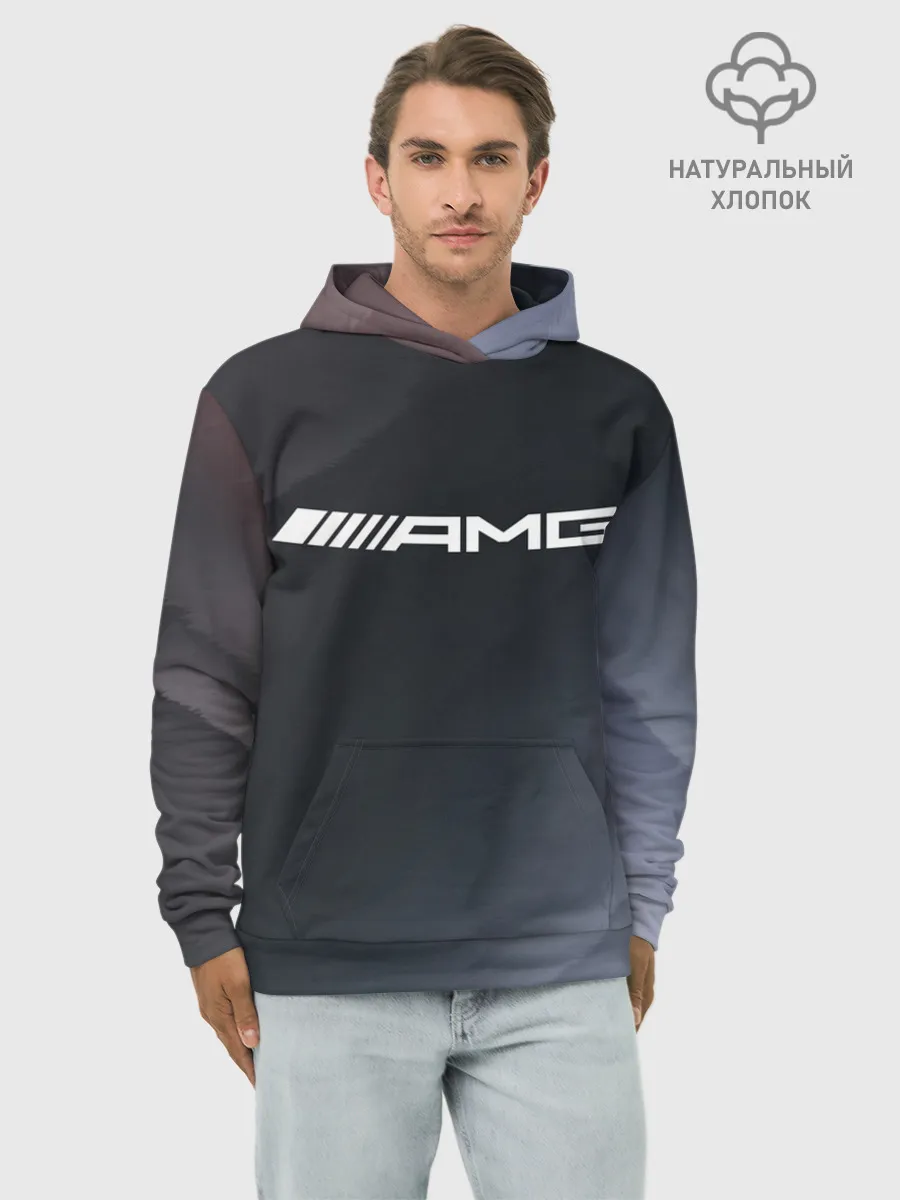 Худи мужской база хлопок / MERCEDES / МЕРСЕДЕС