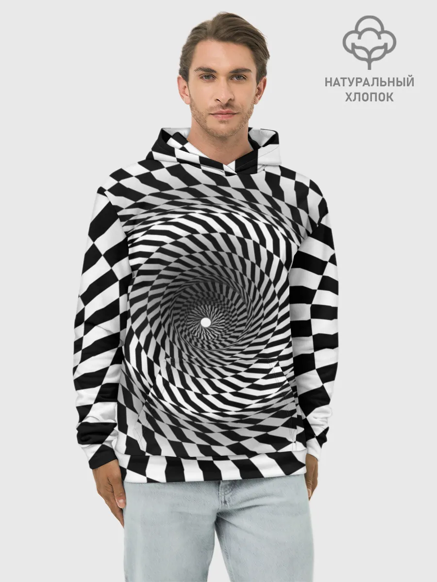 Худи мужской база хлопок / иллюзия