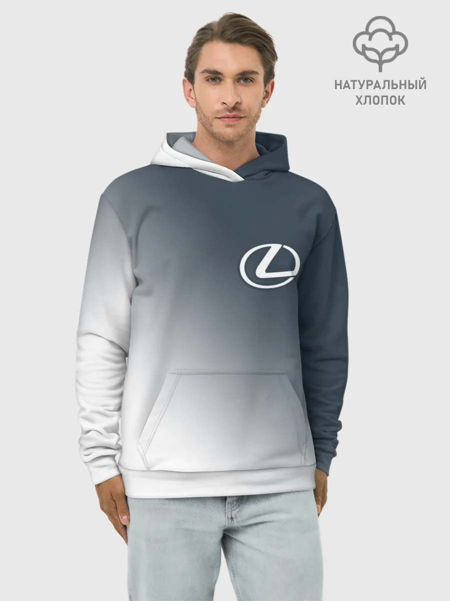Худи мужской база хлопок / LEXUS / ЛЕКСУС