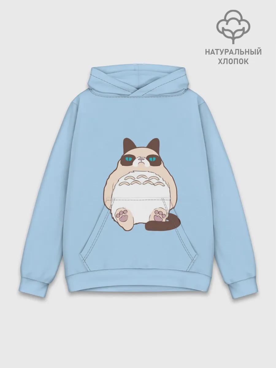 Худи мужской база хлопок / Тоторный кот