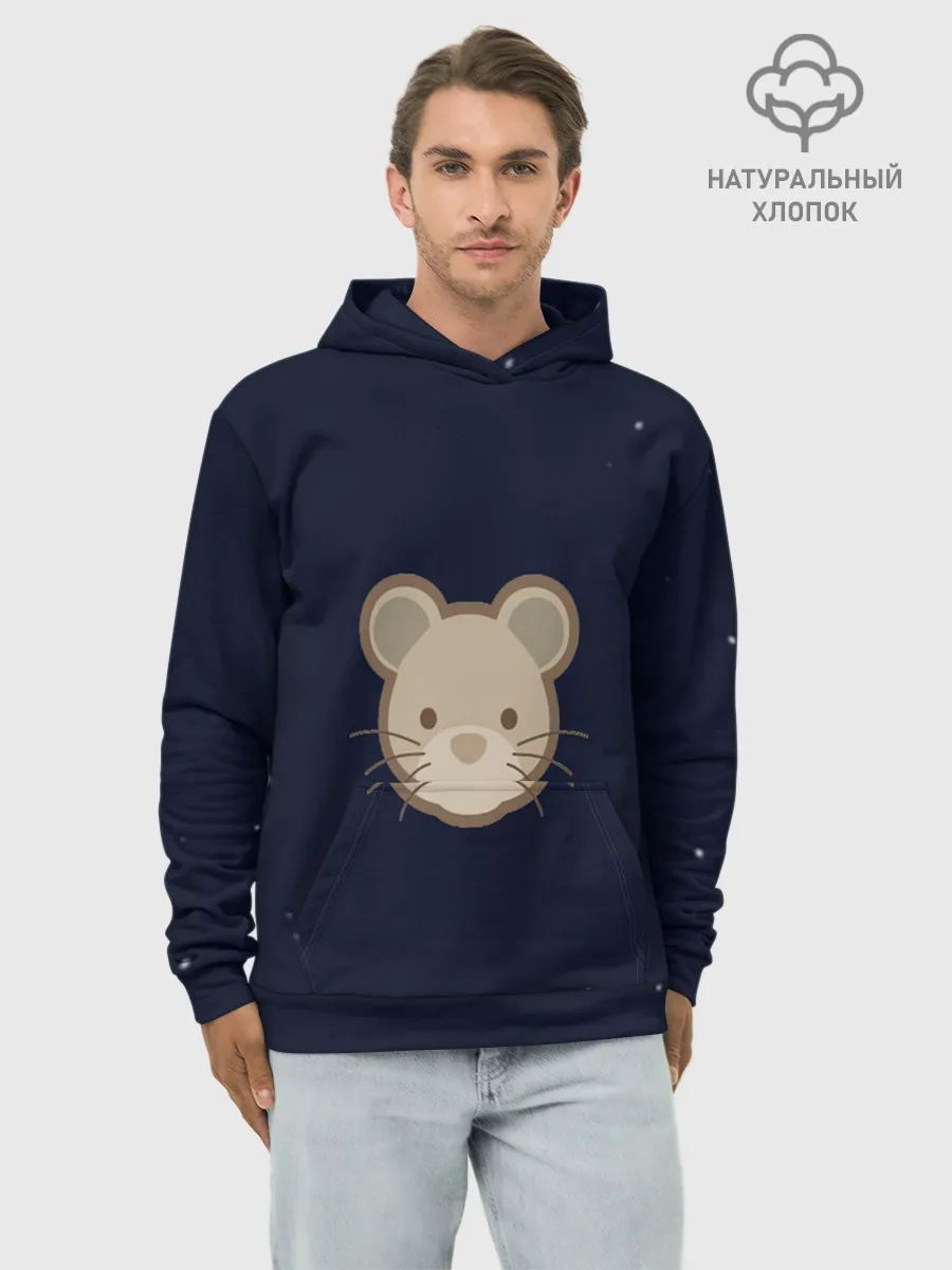 Худи мужской база хлопок / Ночная мышь