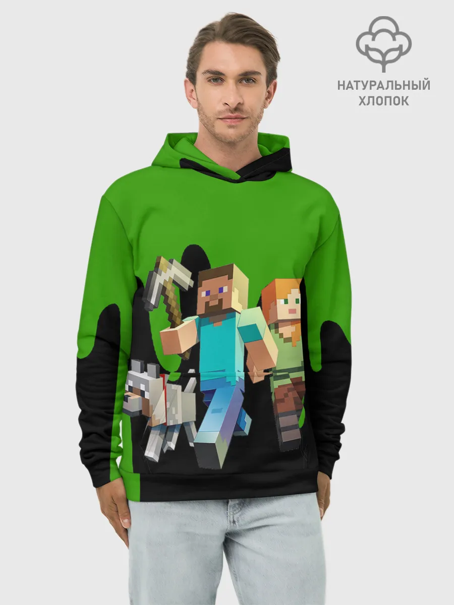 Худи мужской база хлопок / minecraft