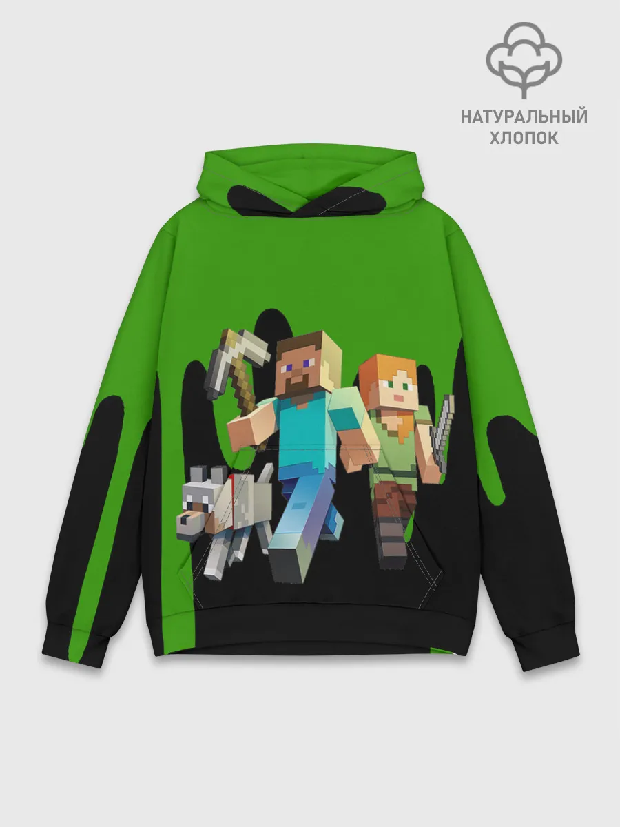 Худи мужской база хлопок / minecraft