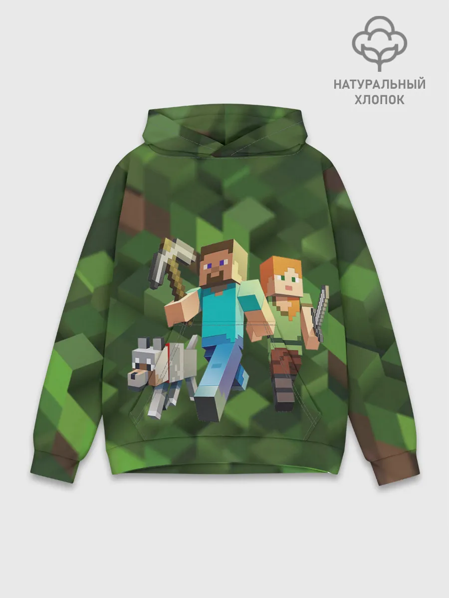 Худи мужской база хлопок / minecraft