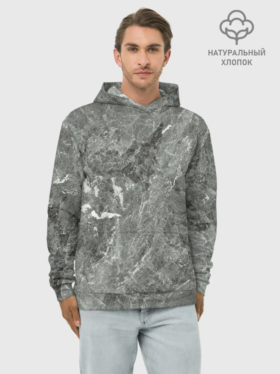 Худи мужской база хлопок / Grey
