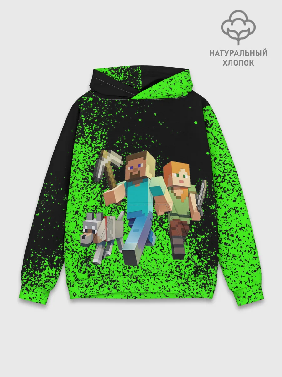 Худи мужской база хлопок / minecraft