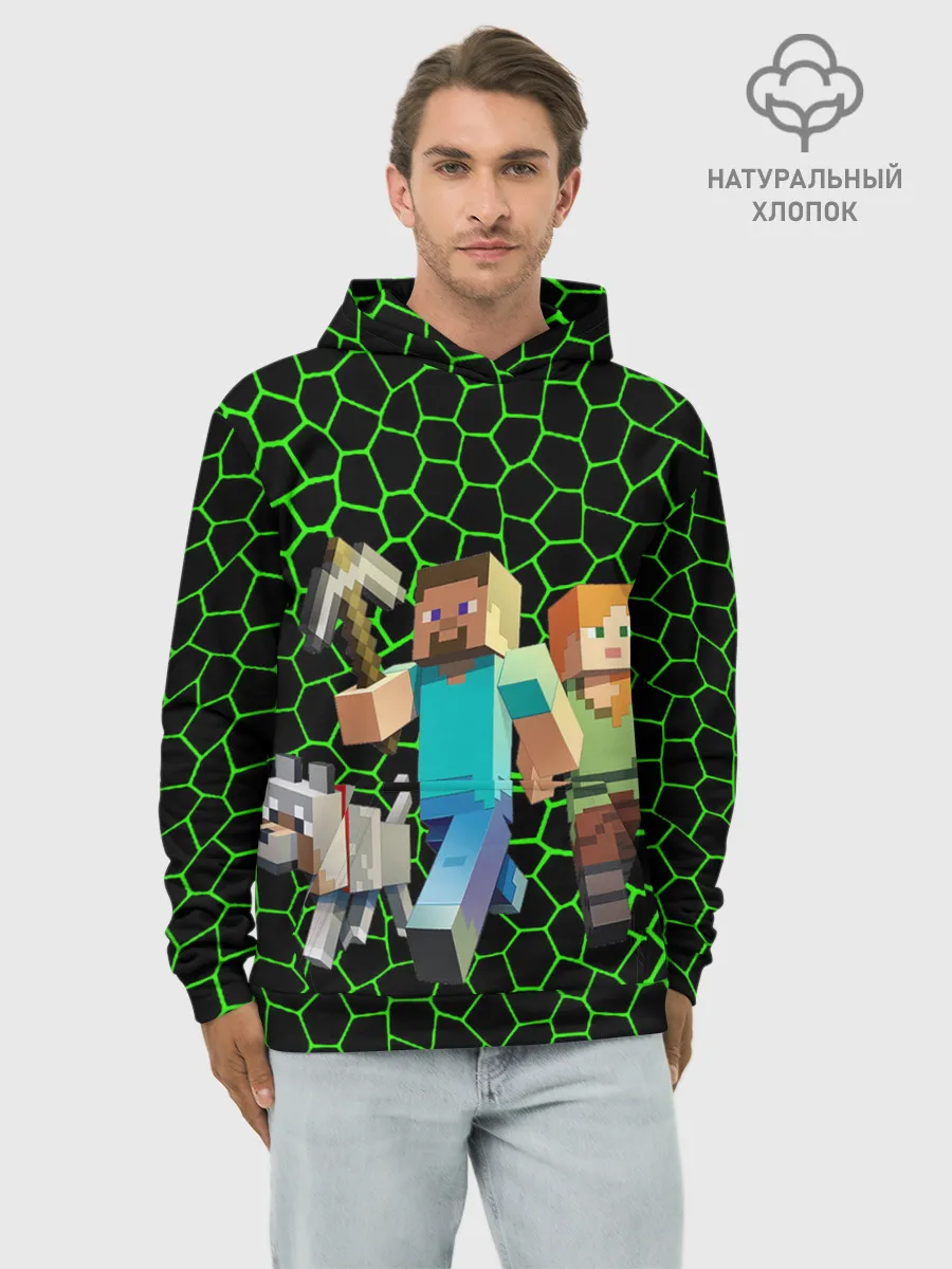 Худи мужской база хлопок / minecraft