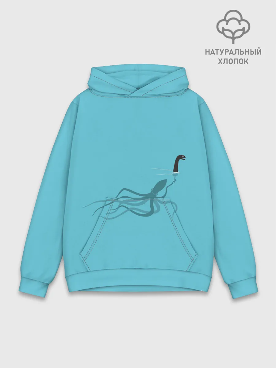 Худи мужской база хлопок / Тайна Лох-несского чудовища