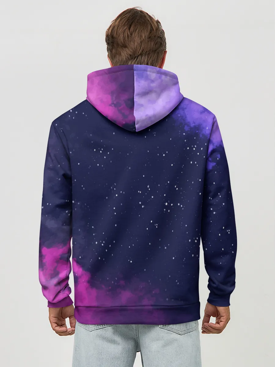 Худи мужской база хлопок / Ламы фортнайт в космосе