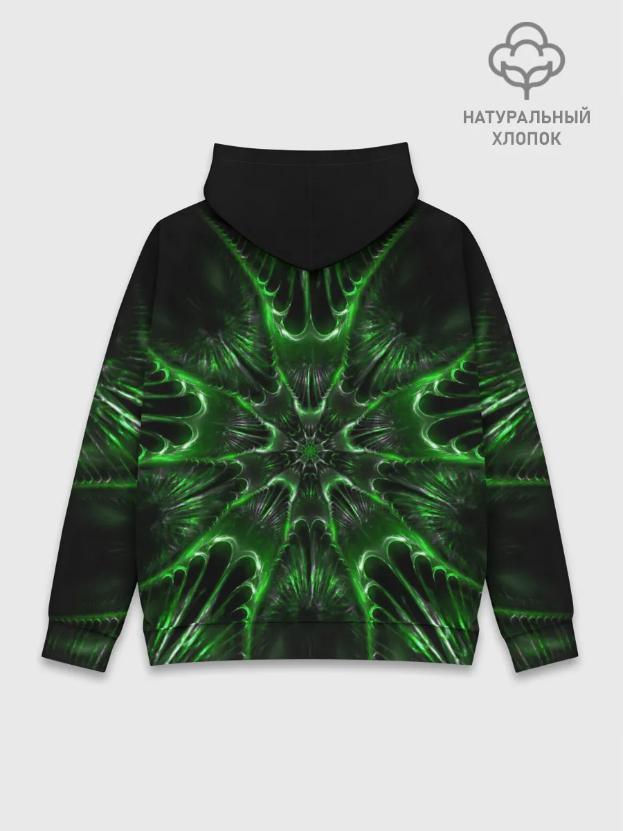 Худи мужской база хлопок / Зелёное Очарование
