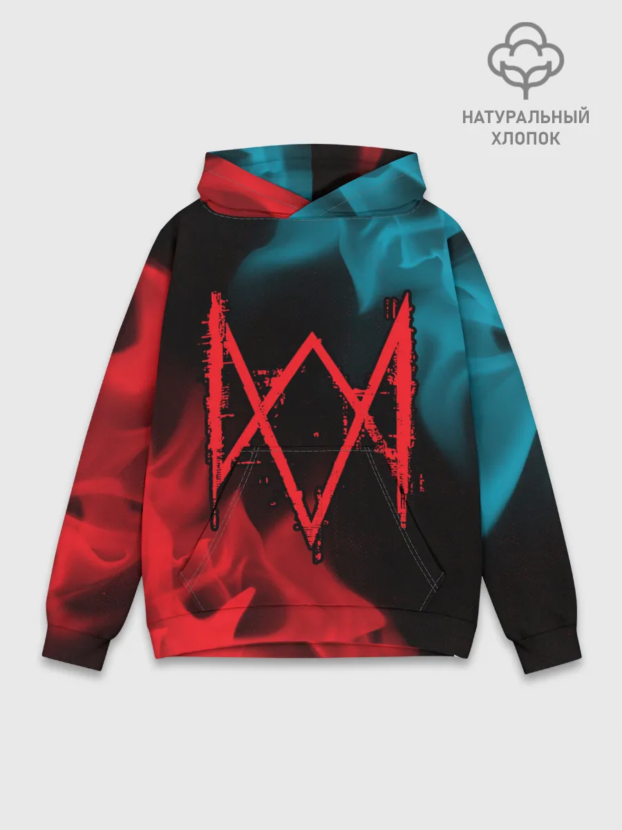 Худи мужской база хлопок / WATCH DOGS LEGION / ВОТЧ ДОГС