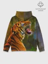 Худи мужской база хлопок / Тигр 3D