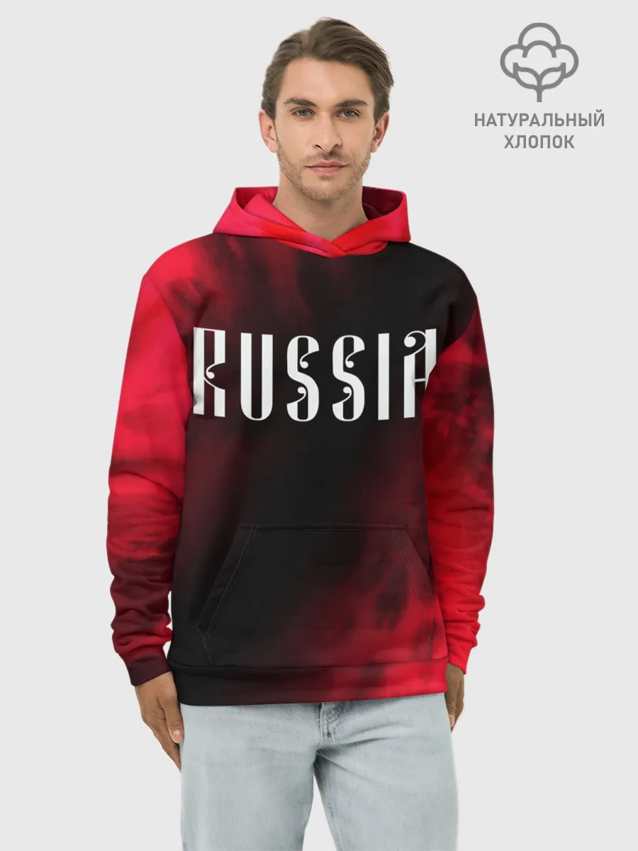 Худи мужской база хлопок / RUSSIA / РОССИЯ