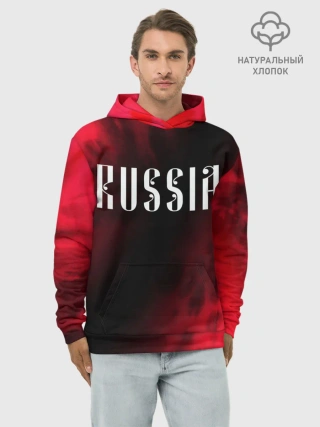 Худи мужской база хлопок / RUSSIA / РОССИЯ