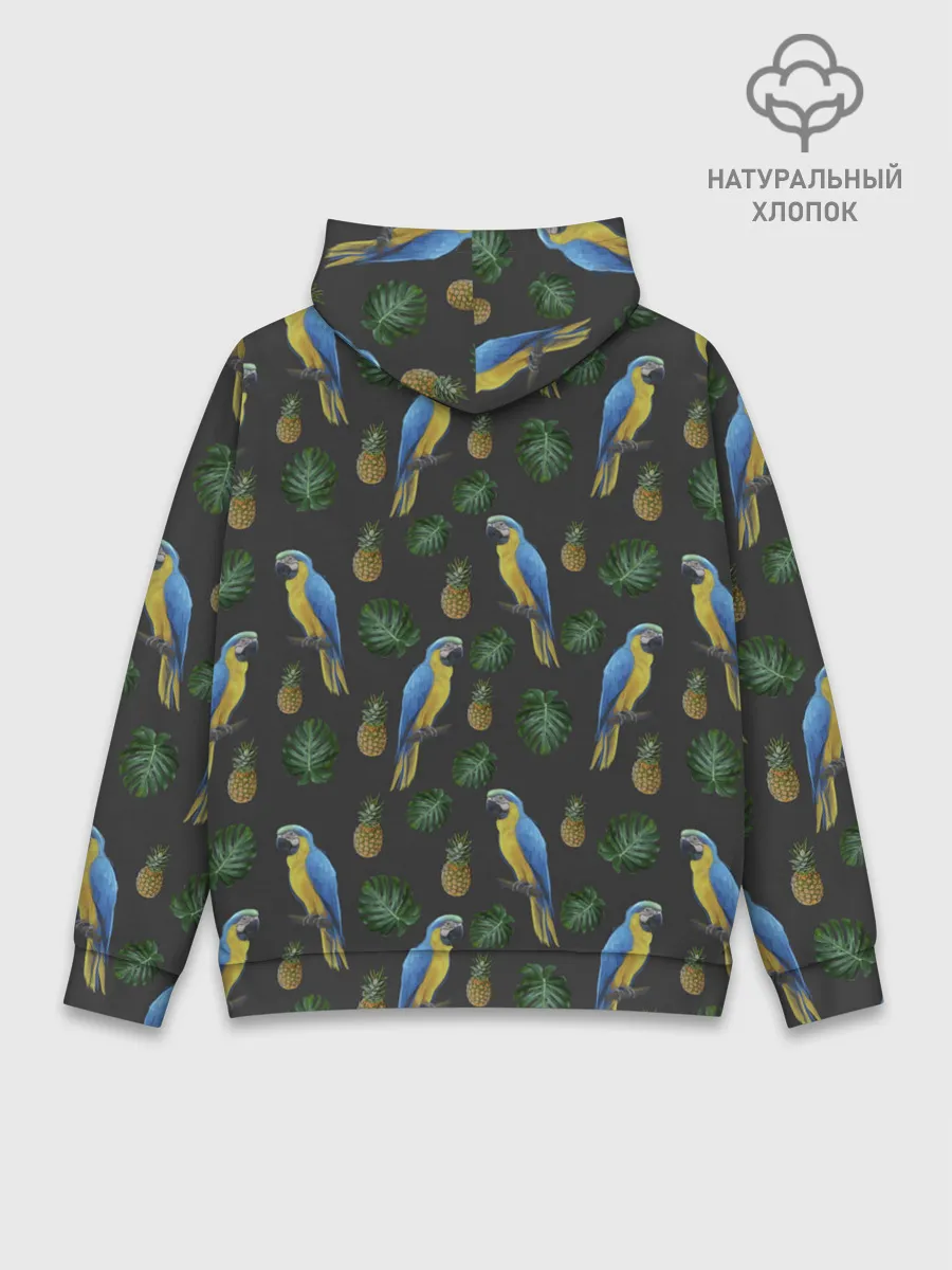Худи мужской база хлопок / Попугай Ара