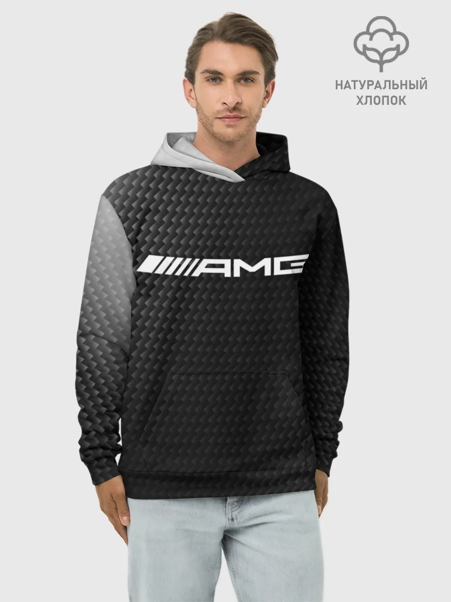 Худи мужской база хлопок / MERCEDES / МЕРСЕДЕС