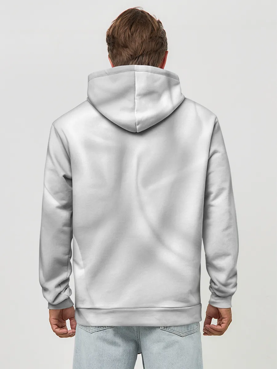Худи мужской база хлопок / Белое полотно текстура