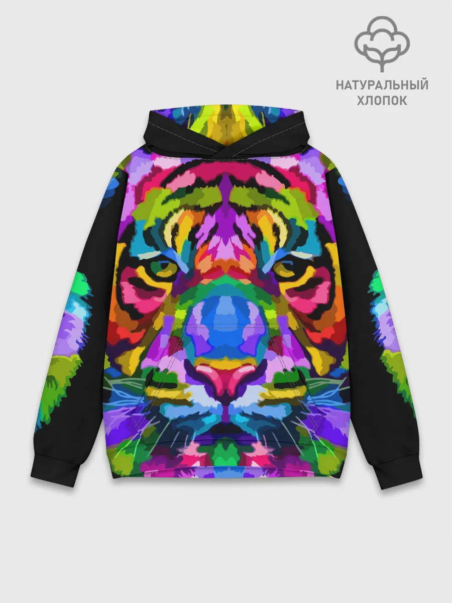 Худи мужской база хлопок / Neon tiger