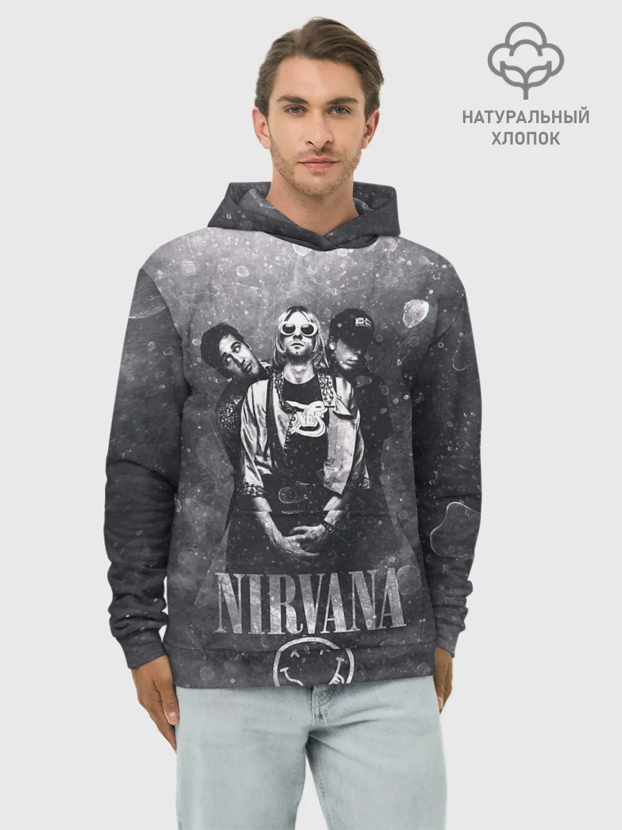 Худи мужской база хлопок / Nirvana