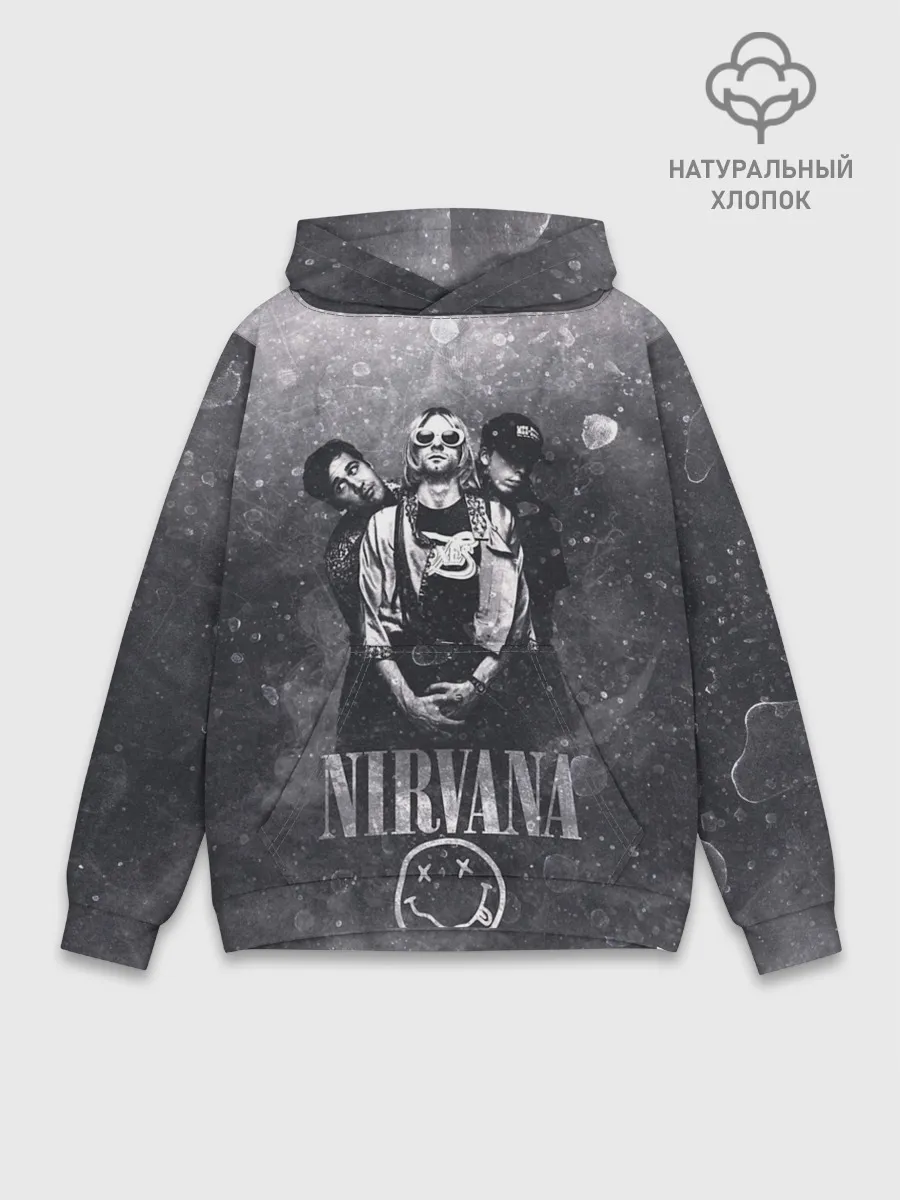 Худи мужской база хлопок / Nirvana