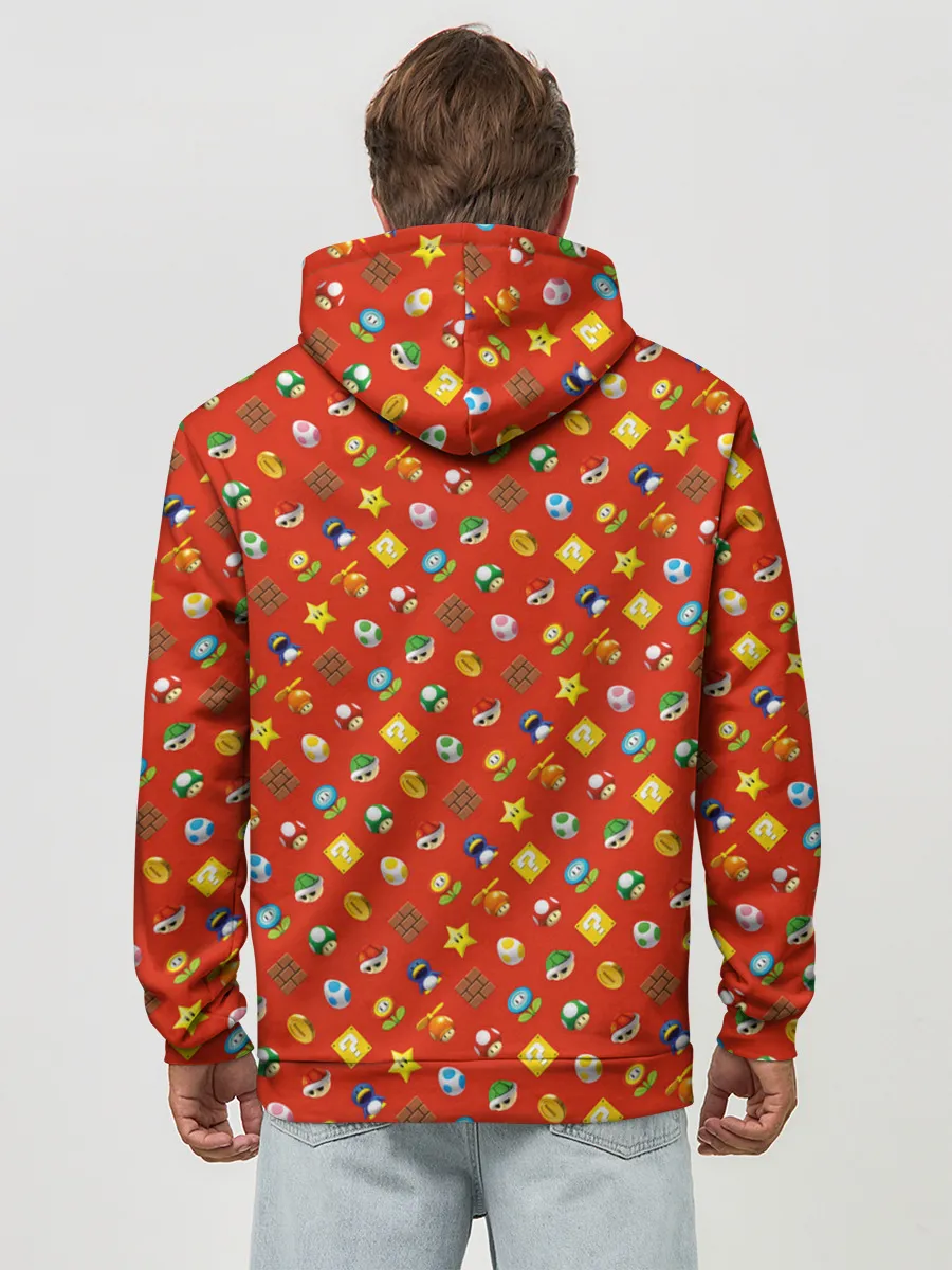 Худи мужской база хлопок / Super Mario