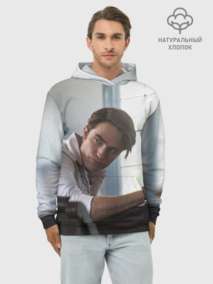 Худи мужской база хлопок / Роберт Паттинсон