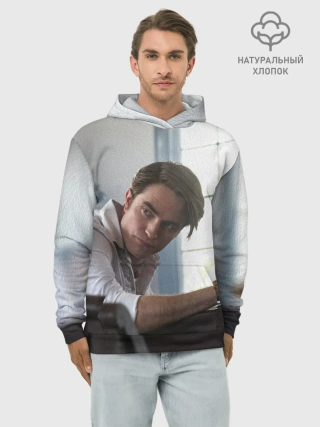 Худи мужской база хлопок / Роберт Паттинсон