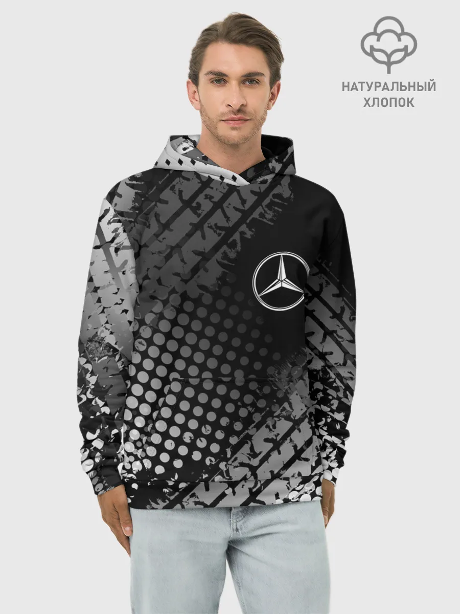 Худи мужской база хлопок / Mercedes-Benz