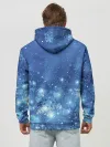 Худи мужской база хлопок / Снежинки.