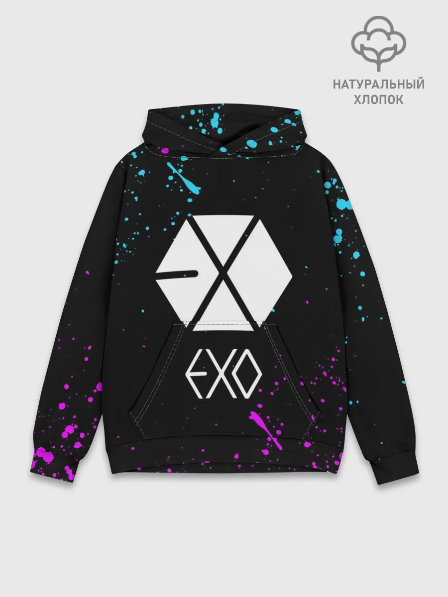 Худи мужской база хлопок / EXO BAND.