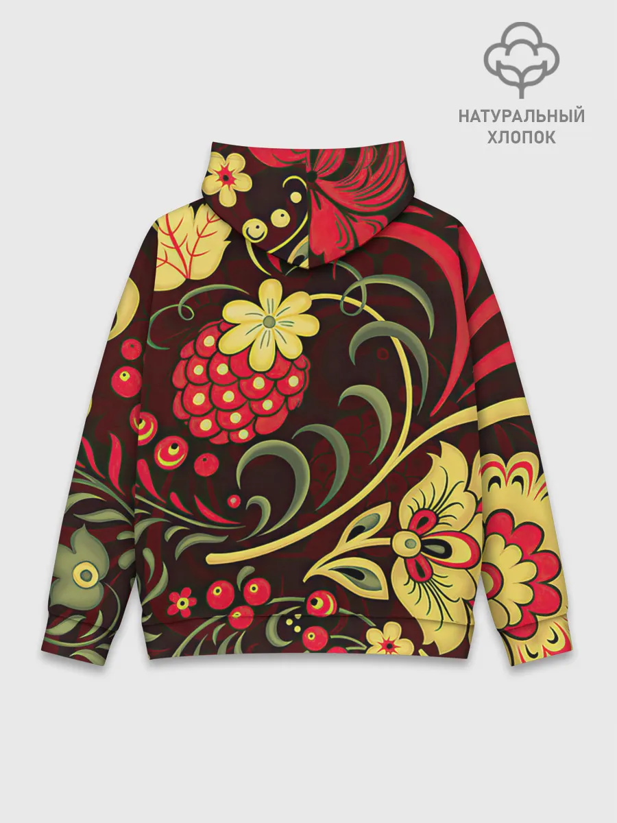 Худи мужской база хлопок / Хохлома