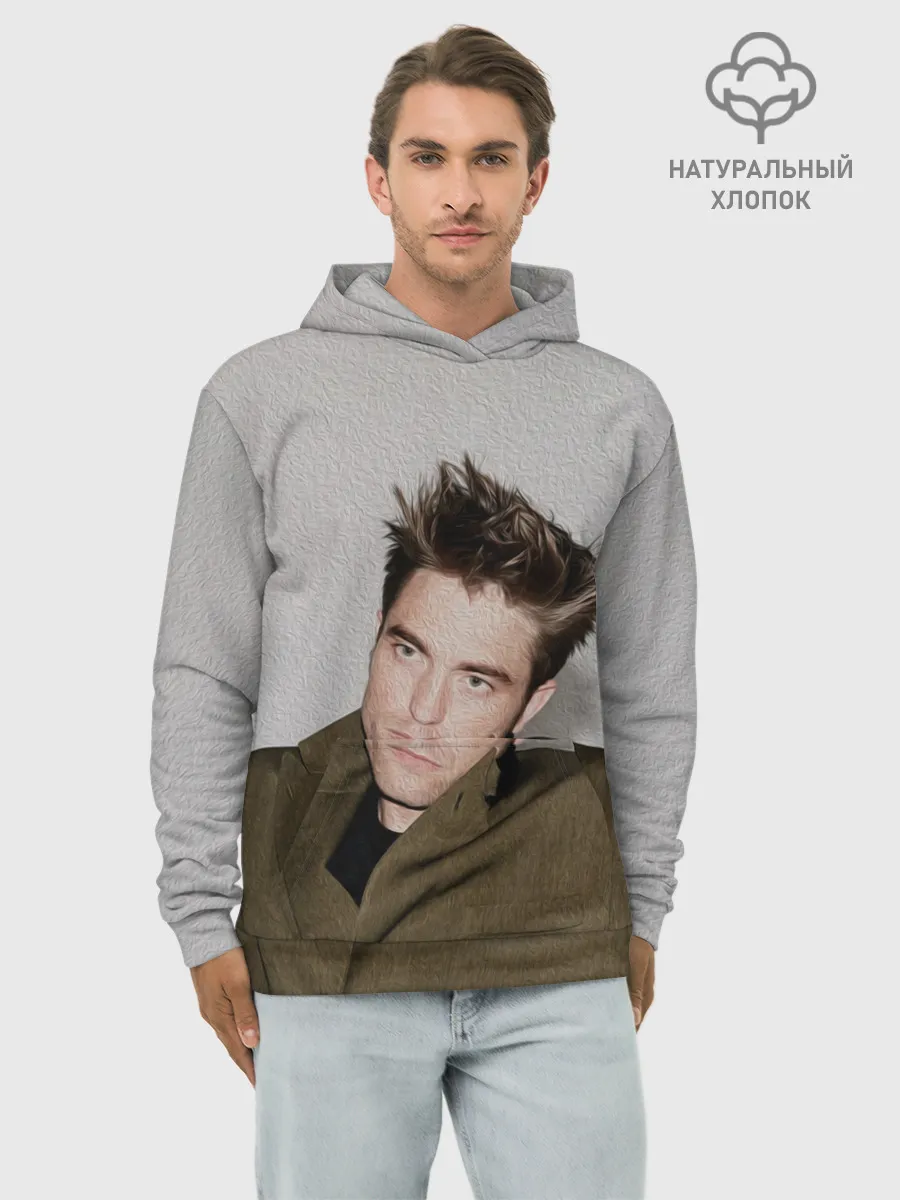 Худи мужской база хлопок / Роберт Паттинсон