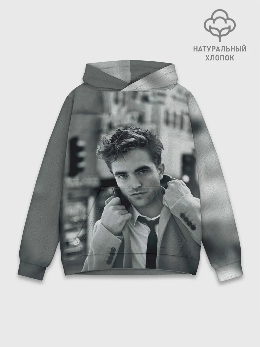 Худи мужской база хлопок / Роберт Паттинсон