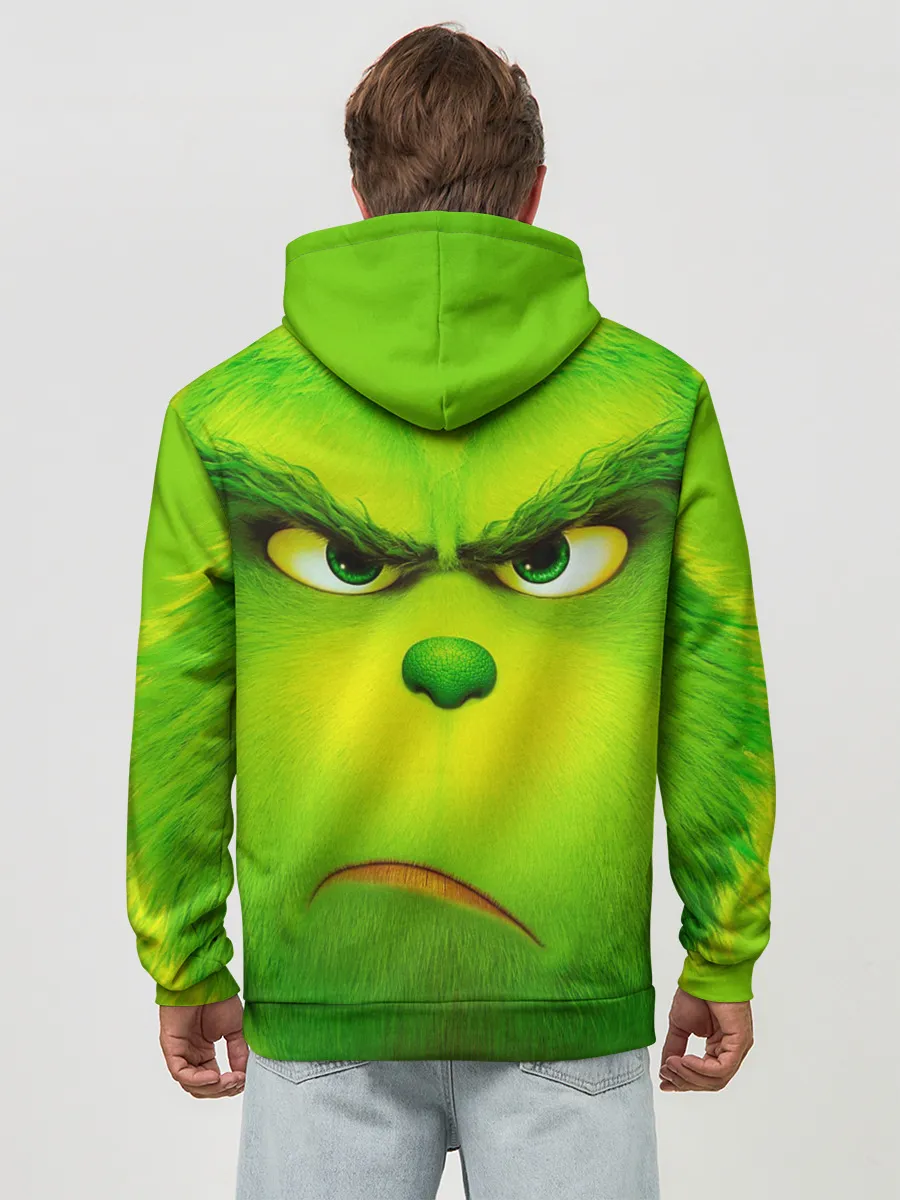 Худи мужской база хлопок / Гринч 3D/ The Grinch