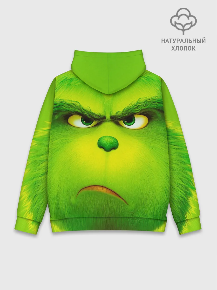 Худи мужской база хлопок / Гринч 3D/ The Grinch