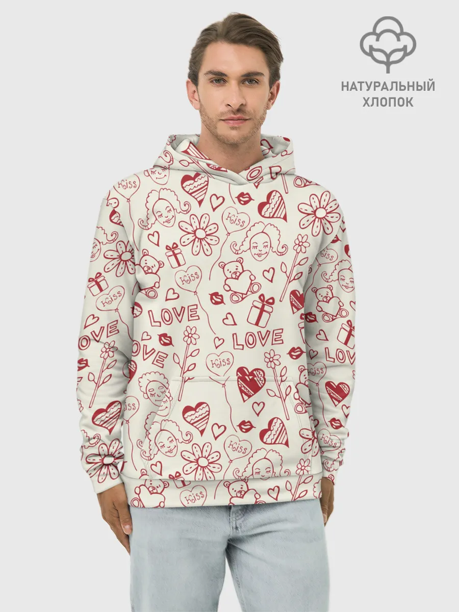 Худи мужской база хлопок / Текстура.