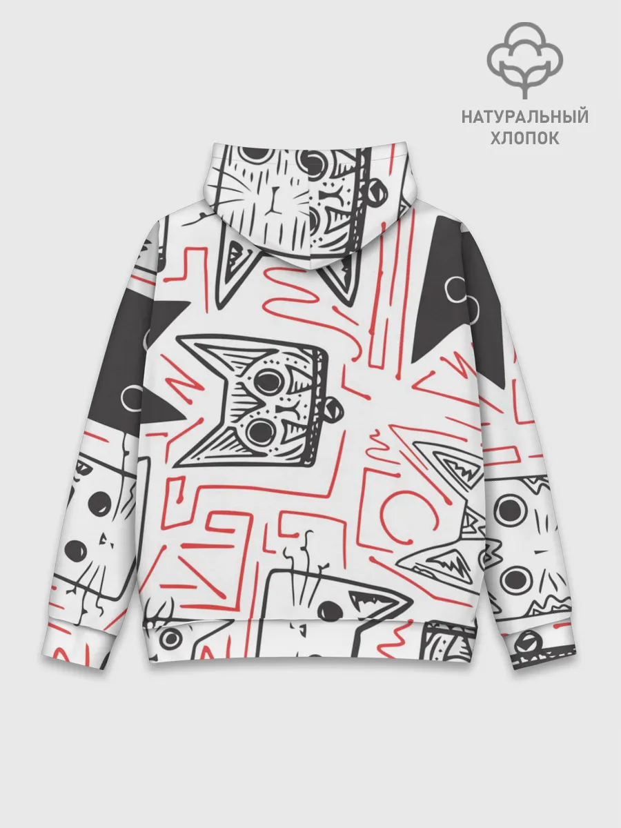 Худи мужской база хлопок / Cats