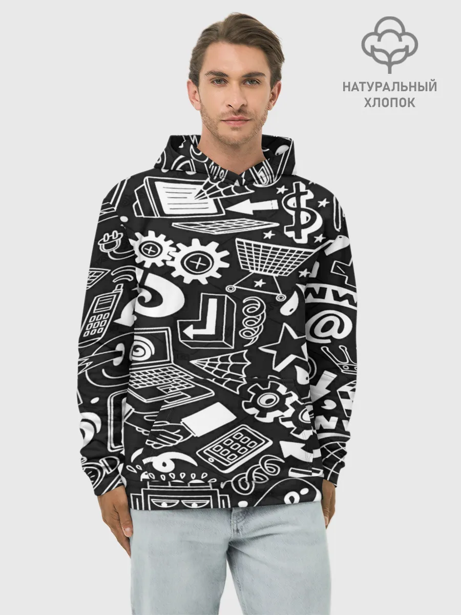 Худи мужской база хлопок / ПРОГРАММИСТЫ