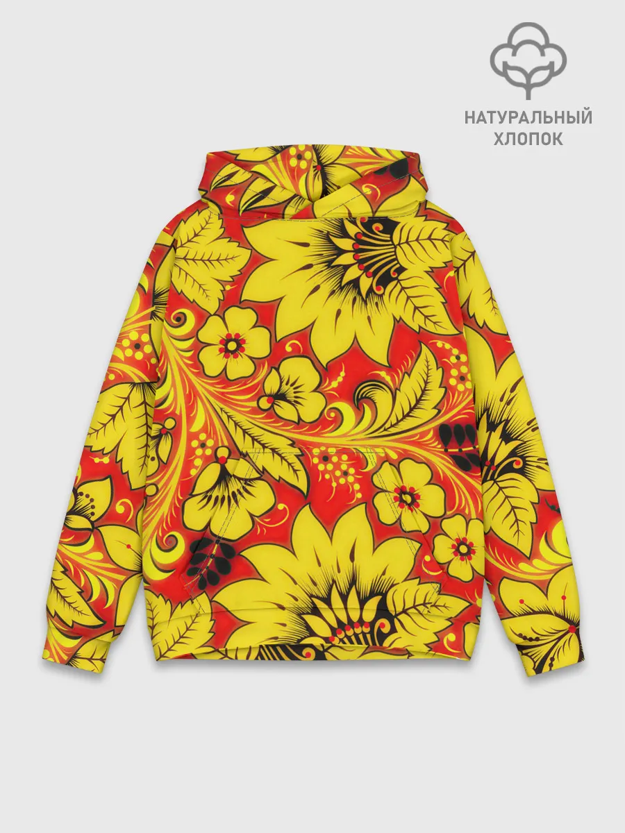 Худи мужской база хлопок / Хохлома