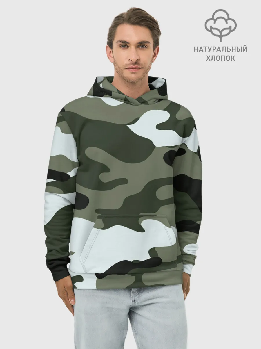 Худи мужской база хлопок / camouflage 2