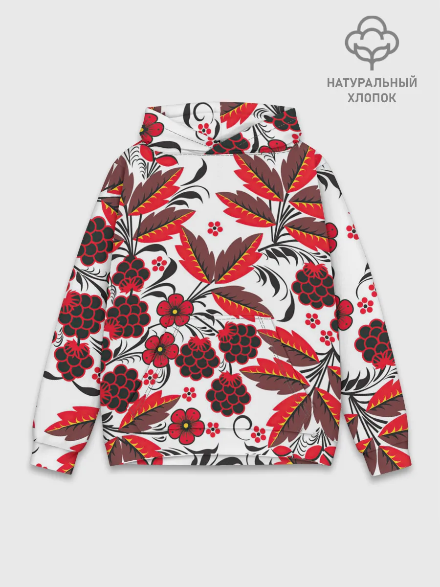 Худи мужской база хлопок / Хохлома