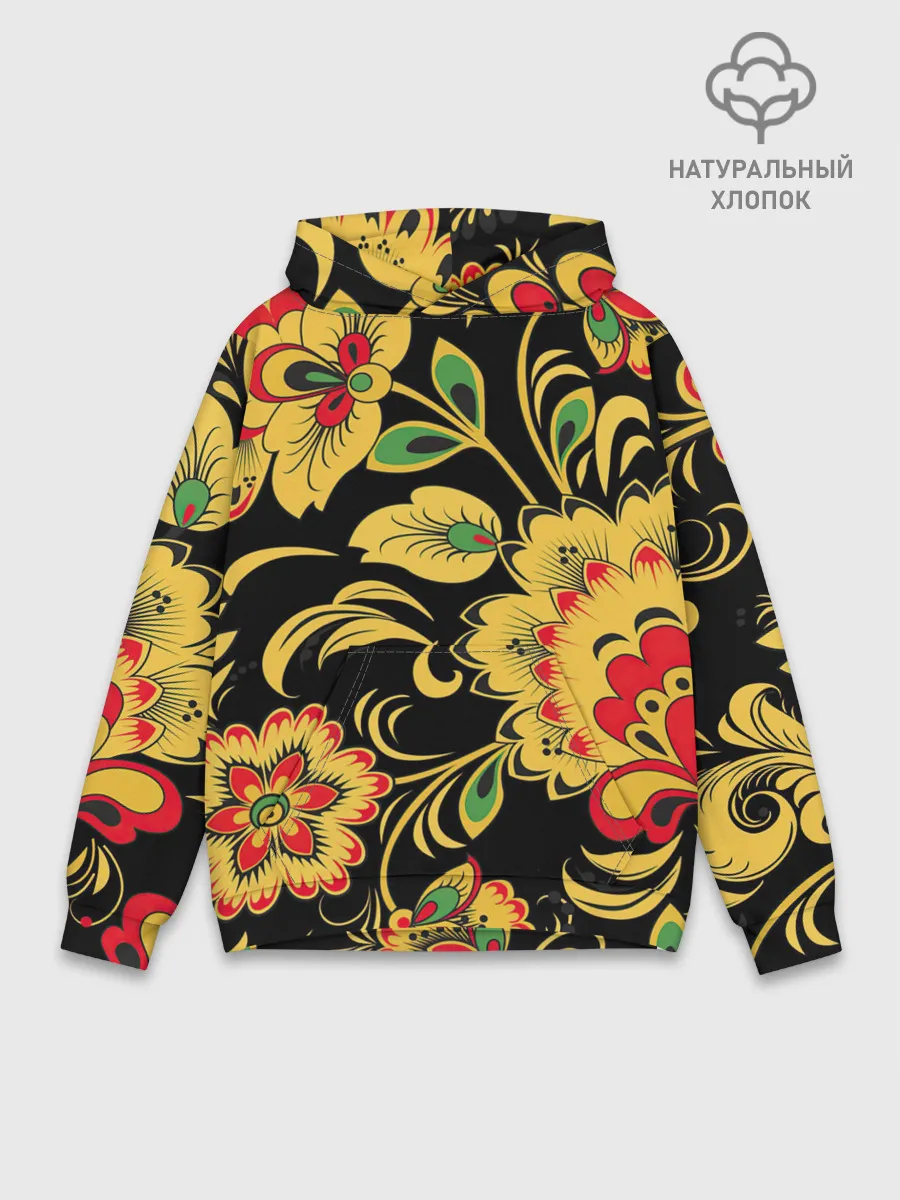 Худи мужской база хлопок / Хохлома