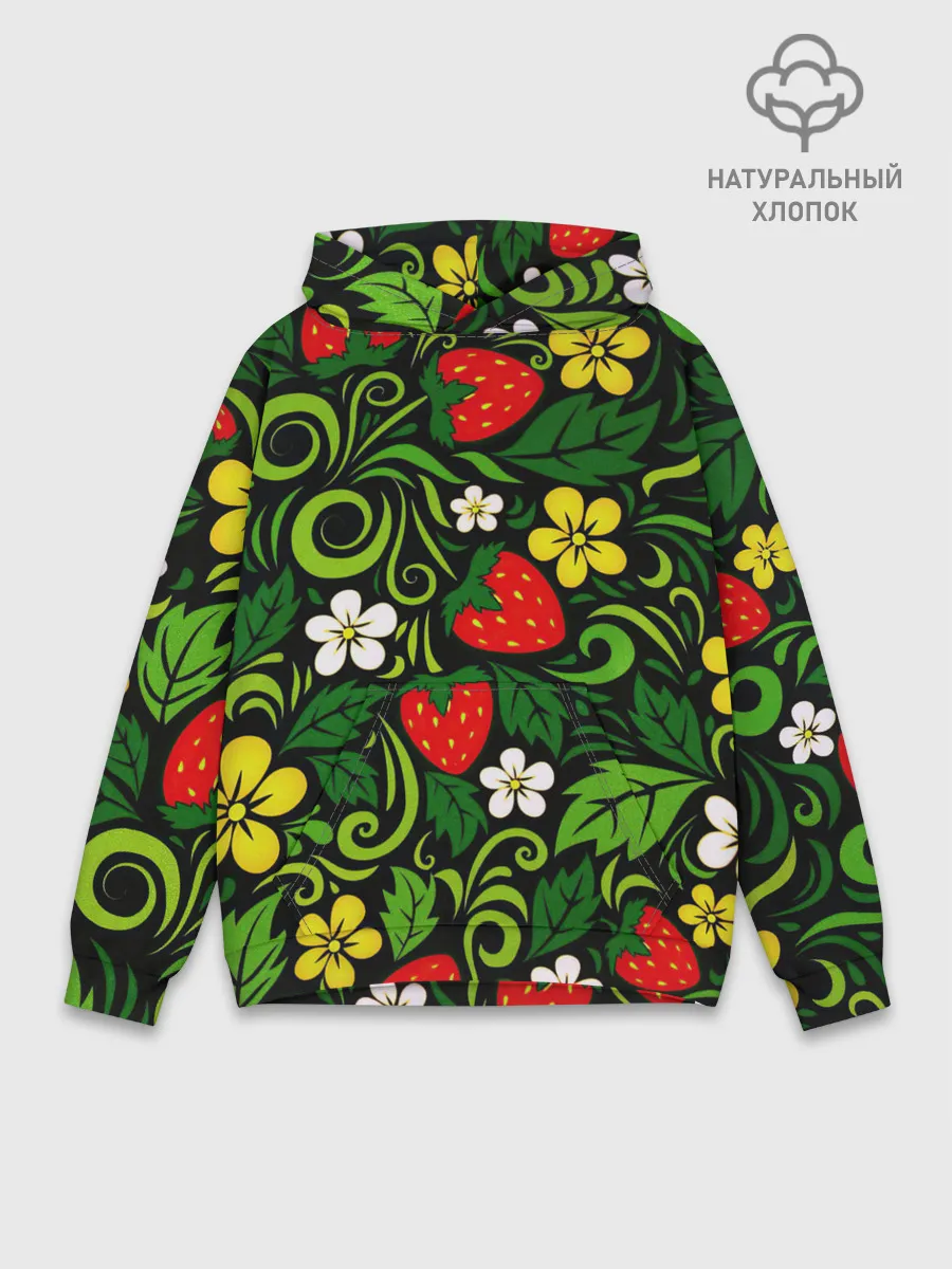 Худи мужской база хлопок / Хохлома