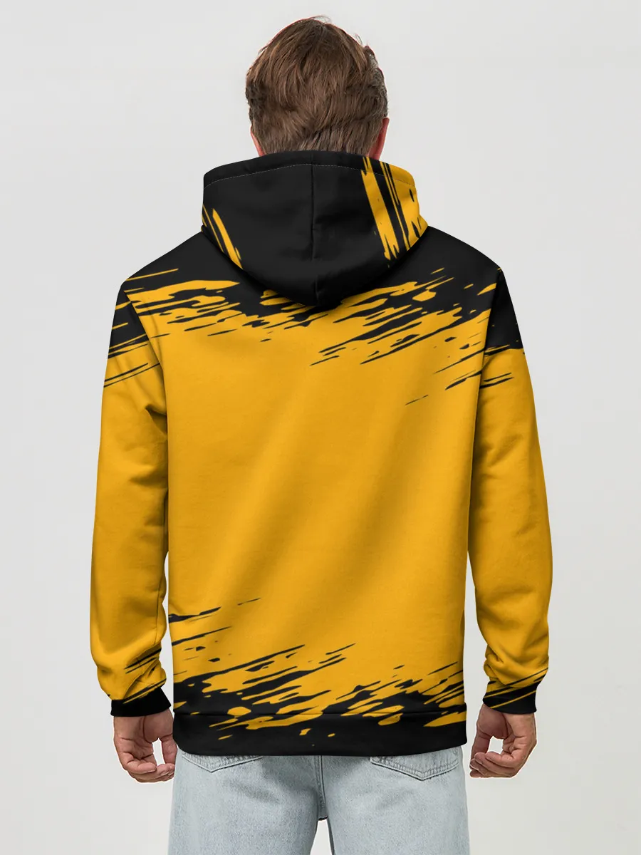 Худи мужской база хлопок / Pikachu black&yellow