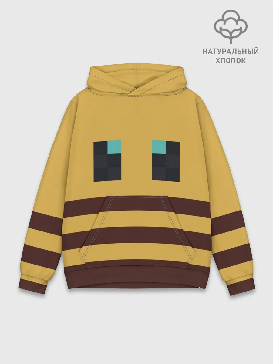 Худи мужской база хлопок / Minecraft Bee