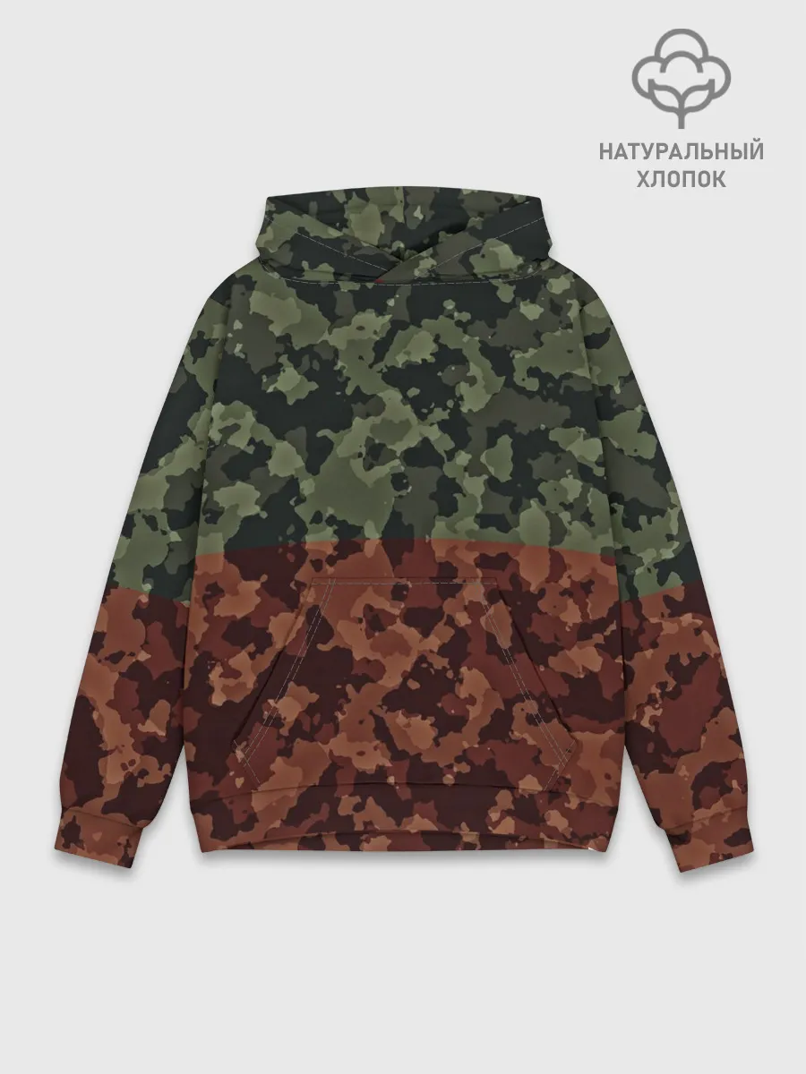 Худи мужской база хлопок / Двойной камуфляж