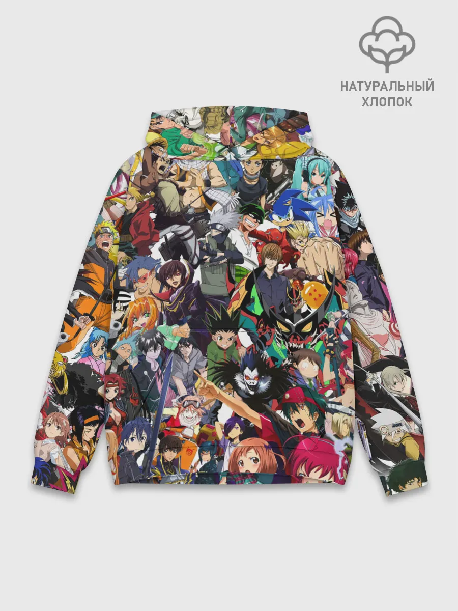 Худи мужской база хлопок / ACTION ANIME CHARACTERS!