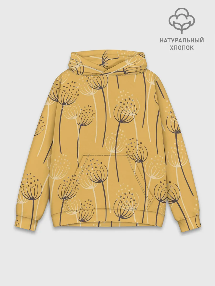 Худи мужской база хлопок / Цветы